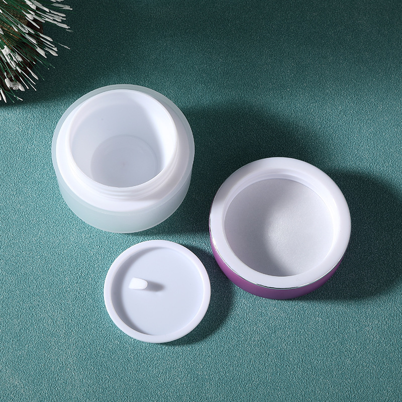 Double Wall Face Eye Cream Jar 15g 20g Cute Color Frosted Jar PP white pink jar travel cosmetics lotion bottle with seal lid