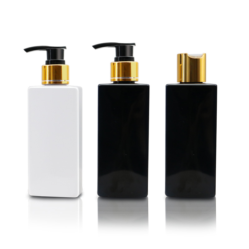 1000ml 32 OZ pet black gold lids body lotion pump bottle shower gel shampoo body wash plastic bottles pet liquid soap container