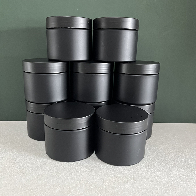 Matte PP/PET Black Jars Double Wall 3oz 5oz 6oz Face Makeup Plastic Cream Jar Cosmetic Body Scrub Butter Hair Pomade Packaging
