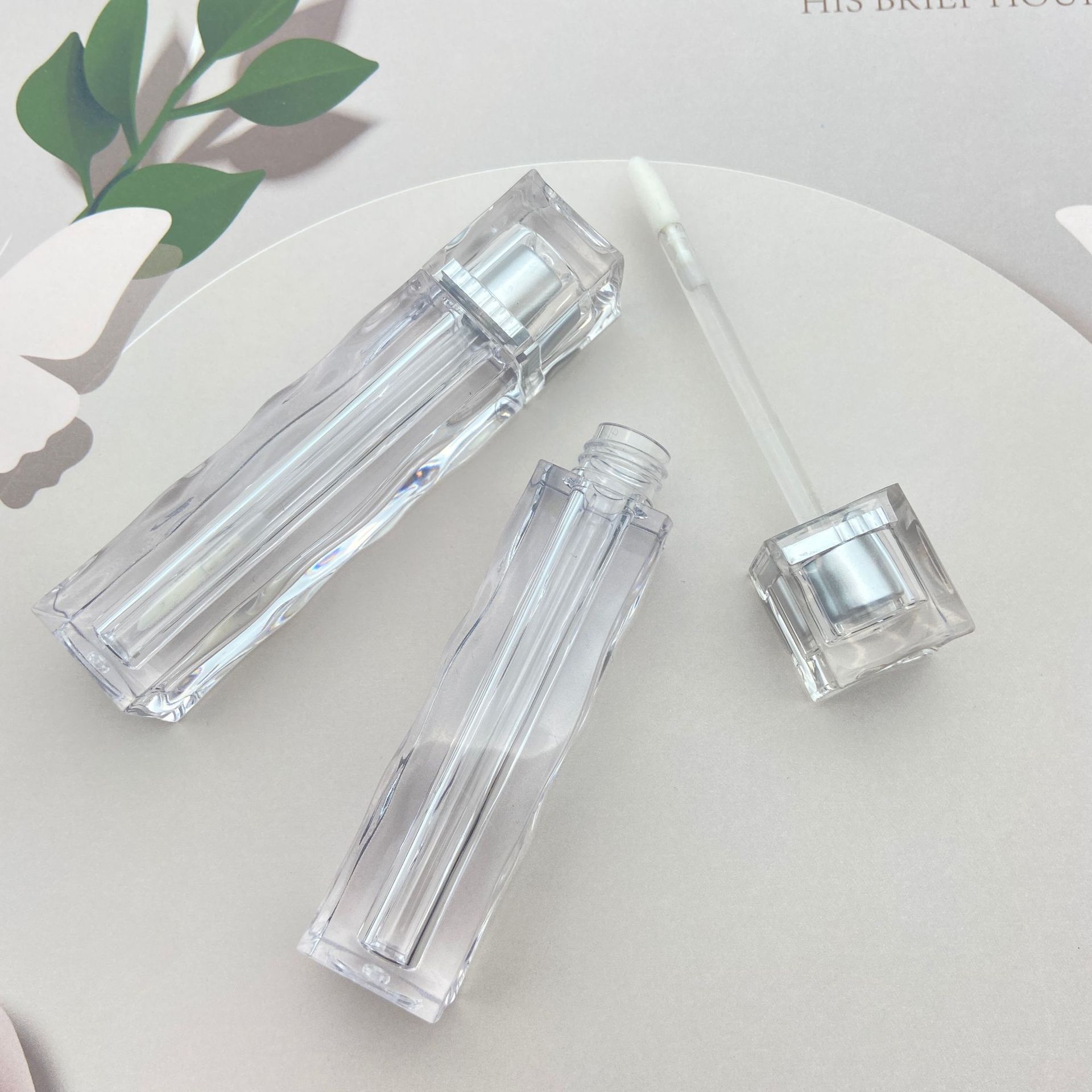 Brush Applicator Lip Gloss Packaging Wand Empty 5ml Clear Lip gloss Tube With Stopper Custom Lipgloss Tubes