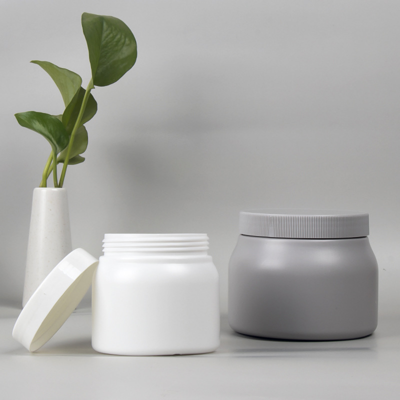 250g 500g 1000g cosmetics lotion face cream mask oil treatment essence body scrub jars HDPE 250ml 500ml 1000ml plastic jars