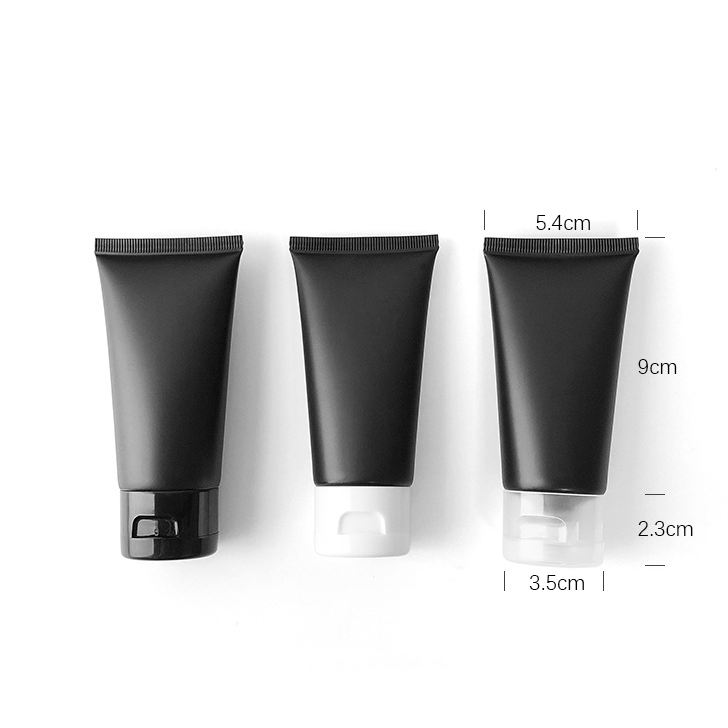 50ml matte black cosmetic hose hand cream pe empty bottle squeeze soft tube Eye cream Soft Hose Containers Squeeze tube