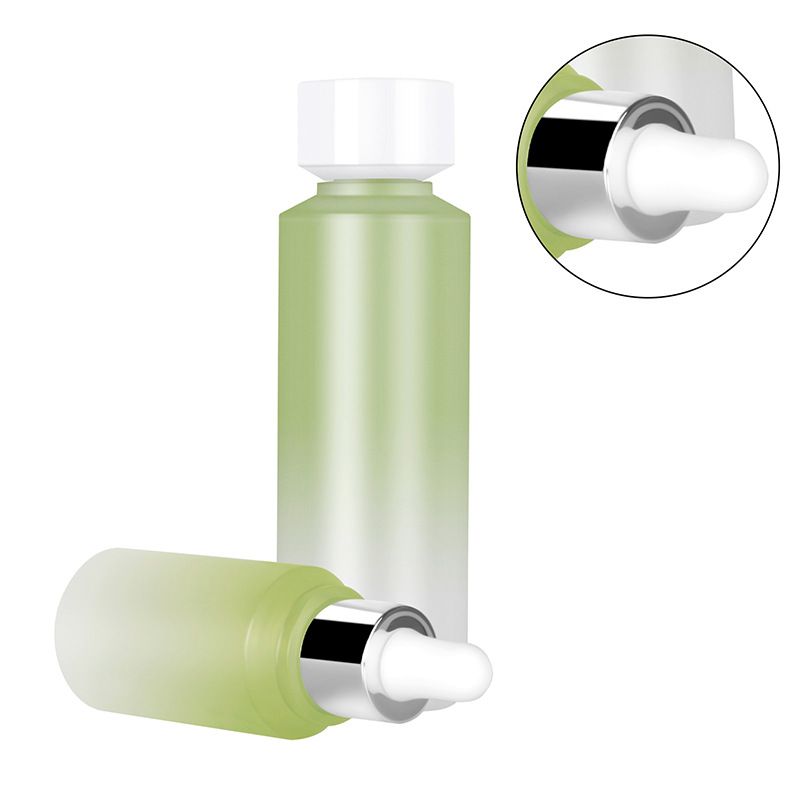 100ml gradient heavy-wall PETG skincare bottles cosmetics luxury frosted face skin toner serum pump bottle