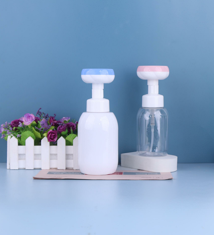 300Ml Petg Paws Shaped Foamer Facewash Hand Wash Soap Shampoo Foaming Pump Shape Flower Foam Bottle