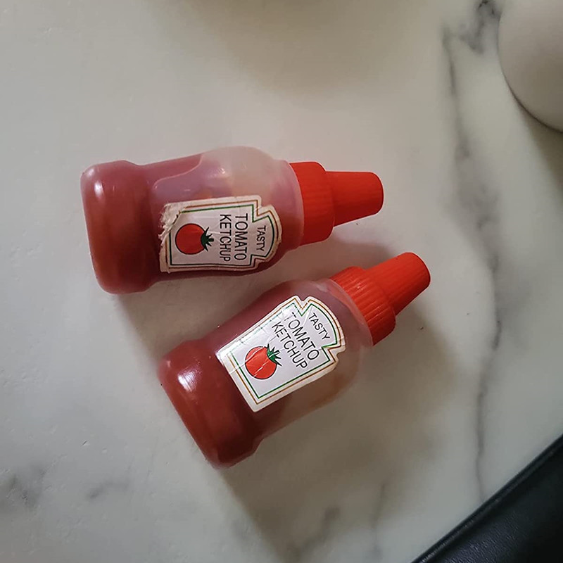 25ml Travel Portable Mini Ketchup Bottle Tomato Mayonnaise Container Mustard Dispenser Small Sauce Squeeze Bottle with Twist Cap