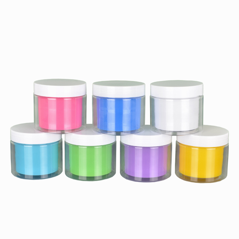 68mm caliber wide mouth 80g 100g 100ml PET plastic jars with lid double layer toner jar Clear Color 3.3oz plastic cream jar