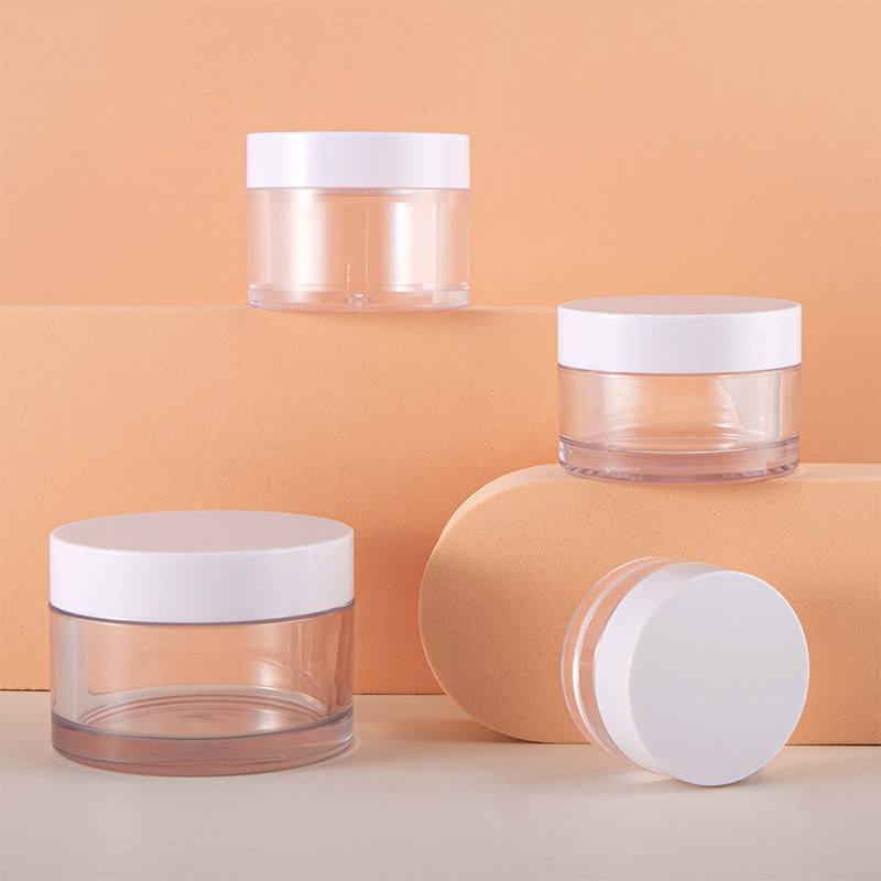 50ml lotions Essence facial scrub body butter eye cream jar plastic with Gold Silver Wooden lids 100ml 120ml 150ml 200ml 250ml