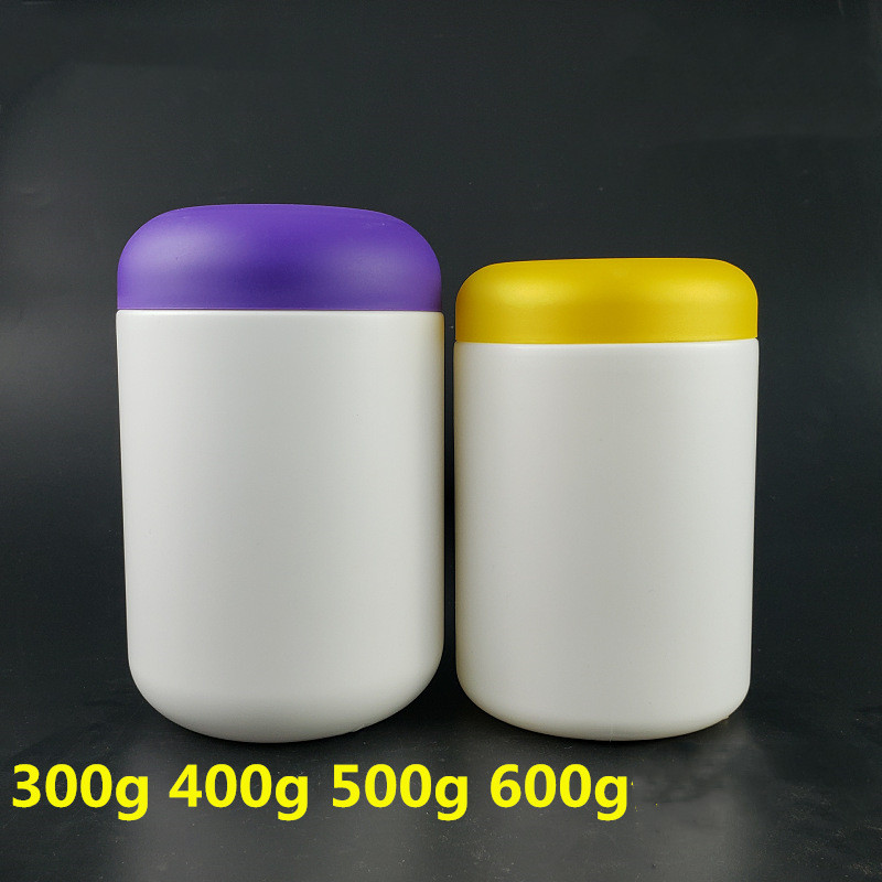 300g 400g 500g 600g 1000g HDPE Plastic Jar Containers with Screw Lids Freezable Ice Cream Jars for Food grade plastic powder