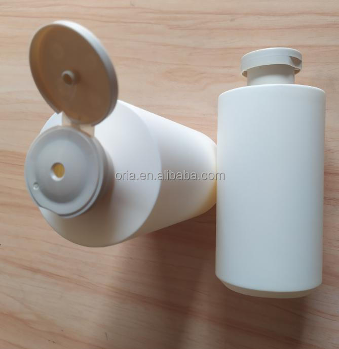 Matte Black 300ml 500ml HDPE Plastic shampoo and conditioner bottles with flip top cap