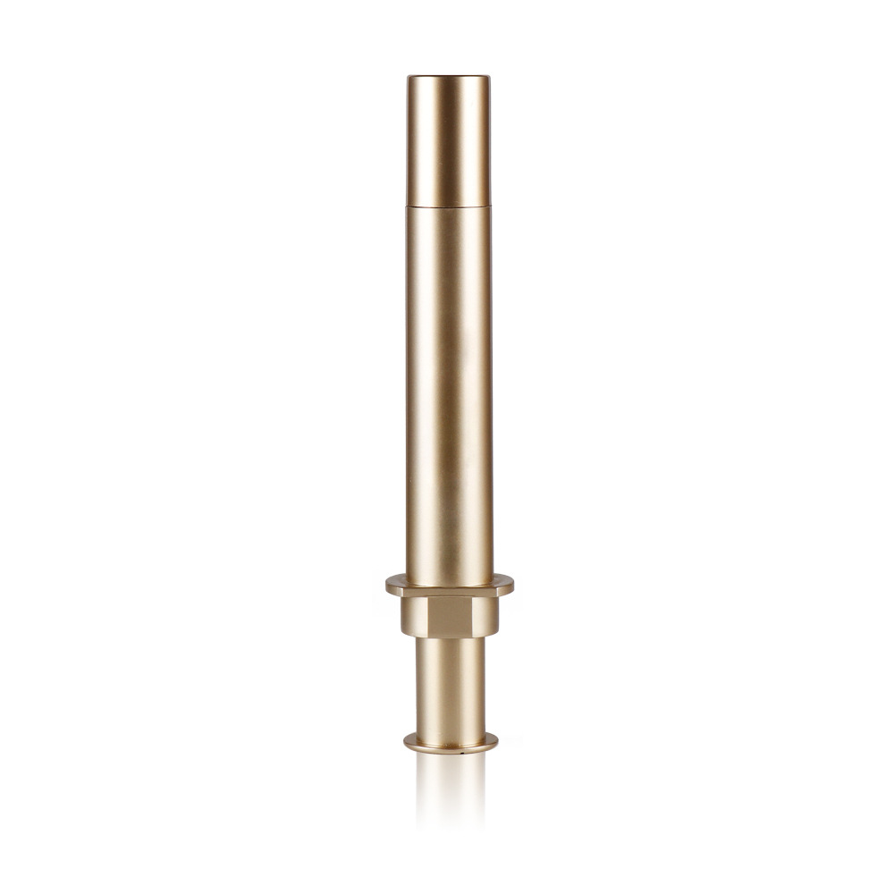 10ml/15ml Customized Transparent Plastic Golden Airless Cosmetic Syringe Bottle Gold Plating Inner Eye Cream Tube