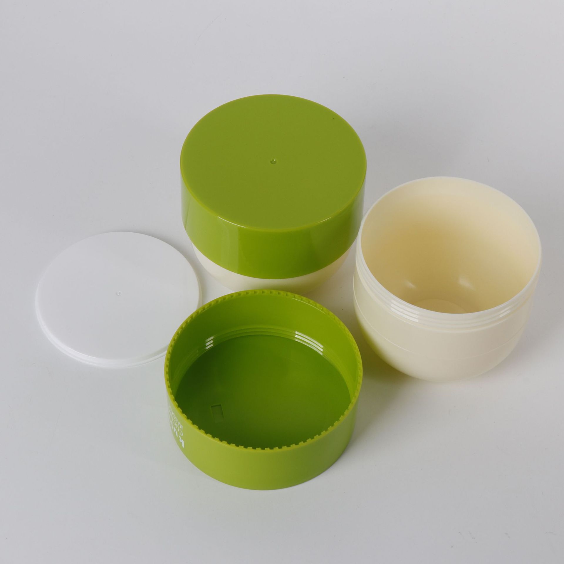 Custom 300g Empty Cosmetic Packaging Cream Jar Unique shape Plastic Jars Empty Oval Hair Care Product Container