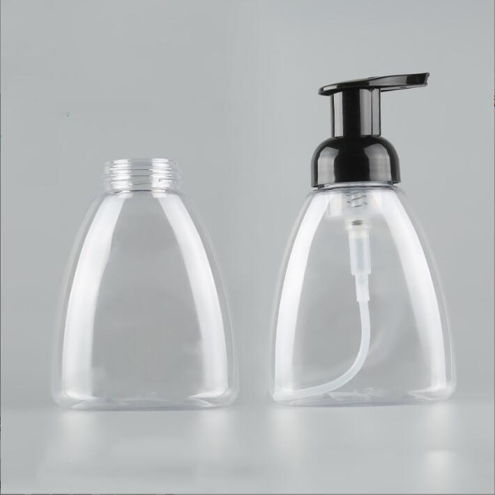 Cosmetic Hand Sanatizer Packaging 250ml PET PETG Flower Shaped Bubble Hand Soap Hand Wash Dispenser Plastic Foam Pump Bottles