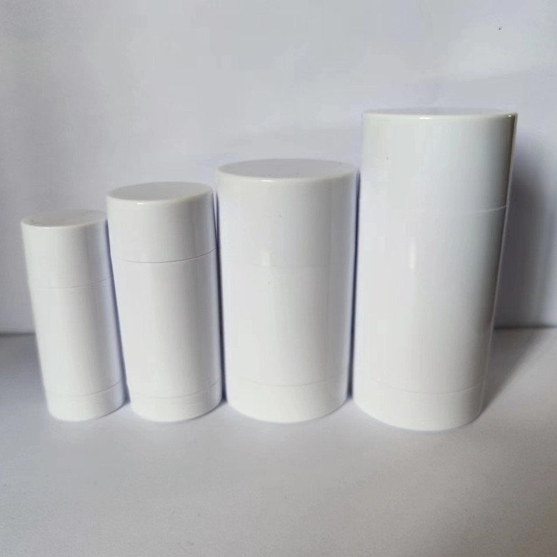 Factory stock 75g white black clear deodorant stick container packaging/AS plastic sunstick tube bottom filling