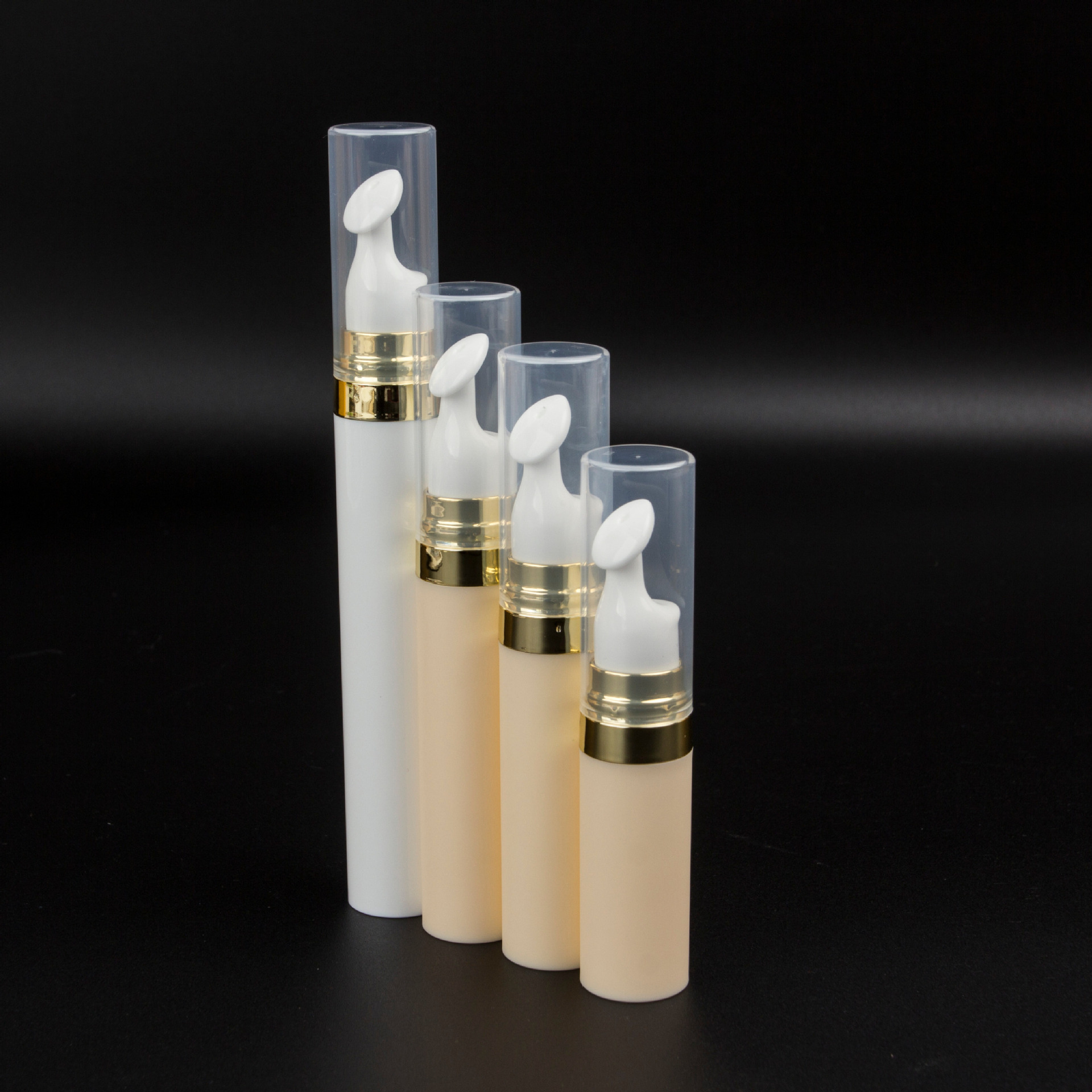 7.5ml 10ml 15ml Airless Lip Film Lip Mask Lip Gloss Tube Eye Cream Serum Pump Press Dispensing Tube with Massage Head Applicator