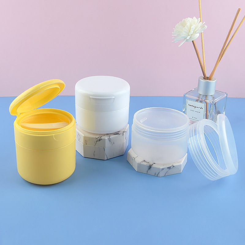 30g 50g Pink White  Empty Uv Gel Nail Polish Jar Double Wall Frosted Face Cream PP Jars Cosmetic Square Plastic Jars