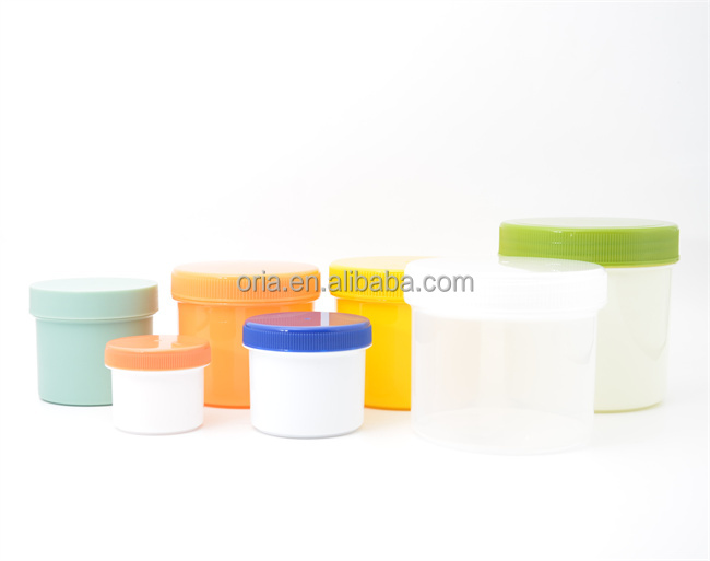 Stock Custom Color Empty Body Facial Scrub Jars 8oz Cosmetic Plastic Jars  For Body Butter Container Cream Jars with Screw Lids