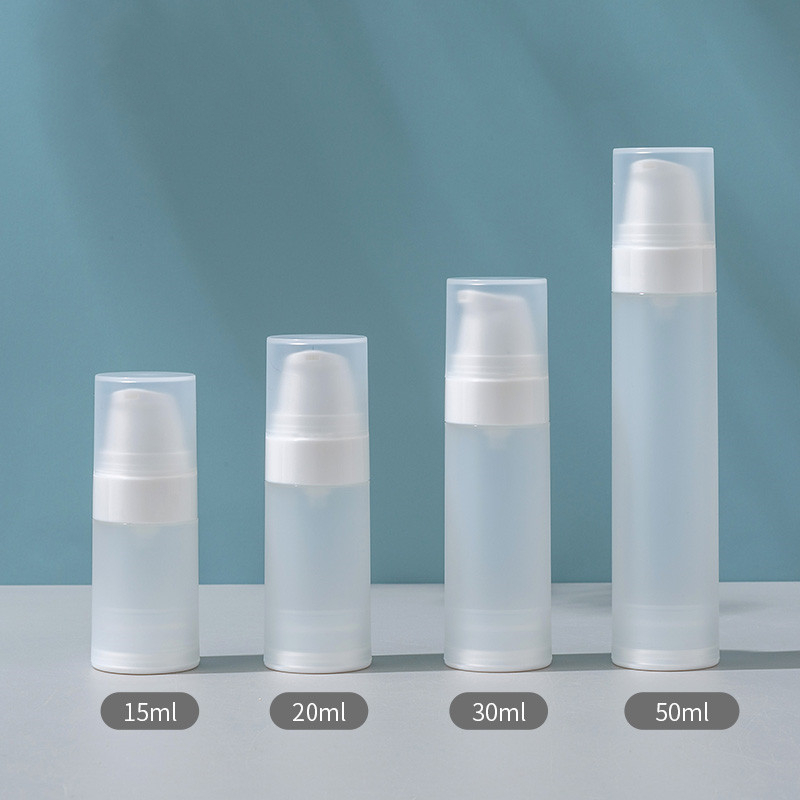 Frosted Clear 15ml 30ml 50ml Plastic PP Airless Pump Bottle Face Lotion Eye Serum Vacuum Bottle