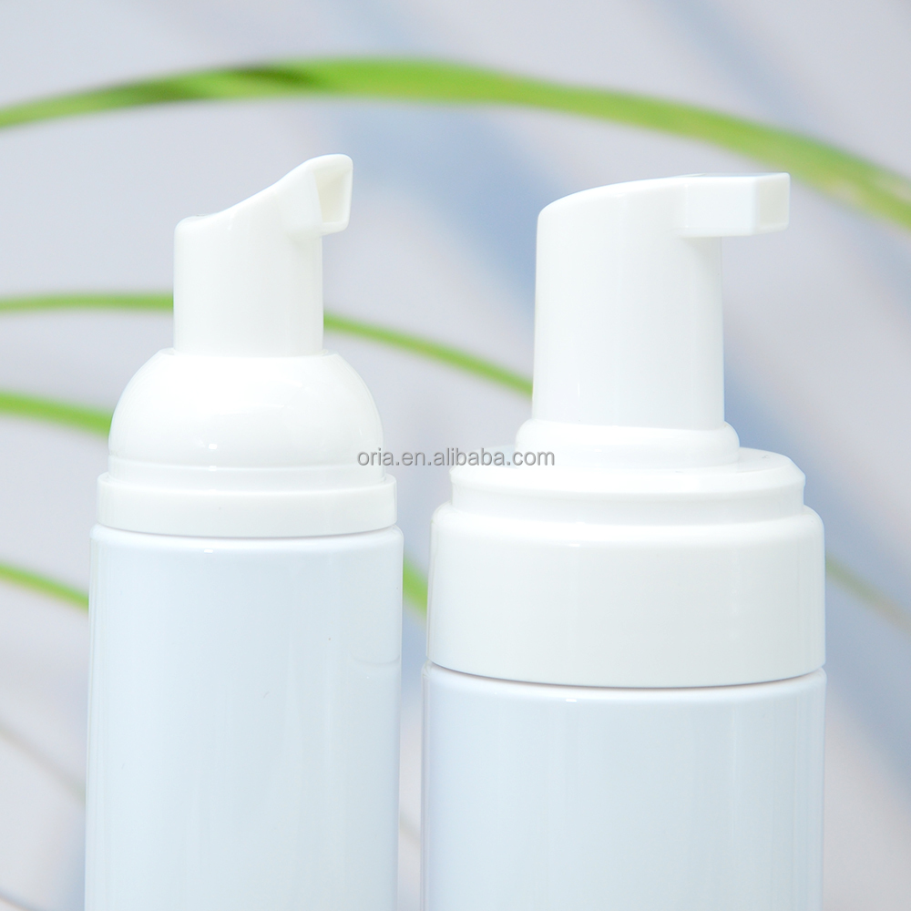 Foam Lotion Bottle 150ml 200ml Cosmetics Clean Jar Customized Logo Packaging with press flower Cap for Skin Care Lotion Cream