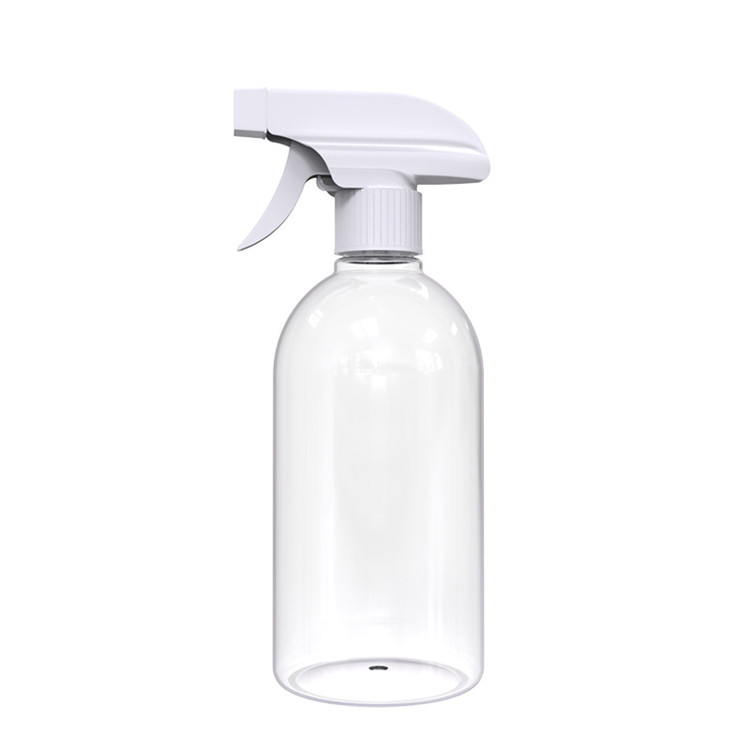 chemical resistant plastic 16 oz 24 oz 32oz Clear PET Plastic Spray Bottles WhiteTrigger Sprayer Steam spray bottle