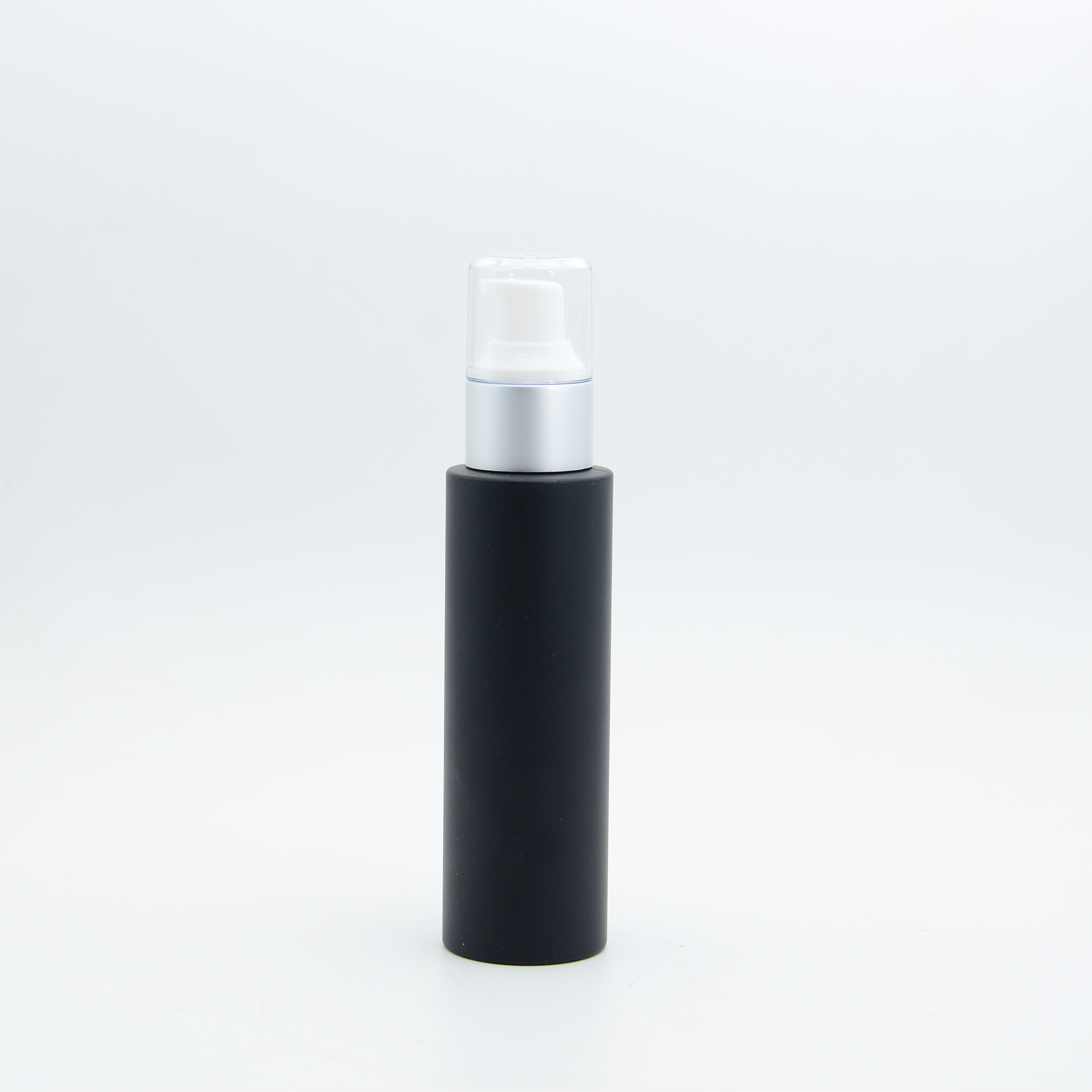 New Design Clear Round PET Bottle with Press Pump Airless Pump Bottles for Skin Care