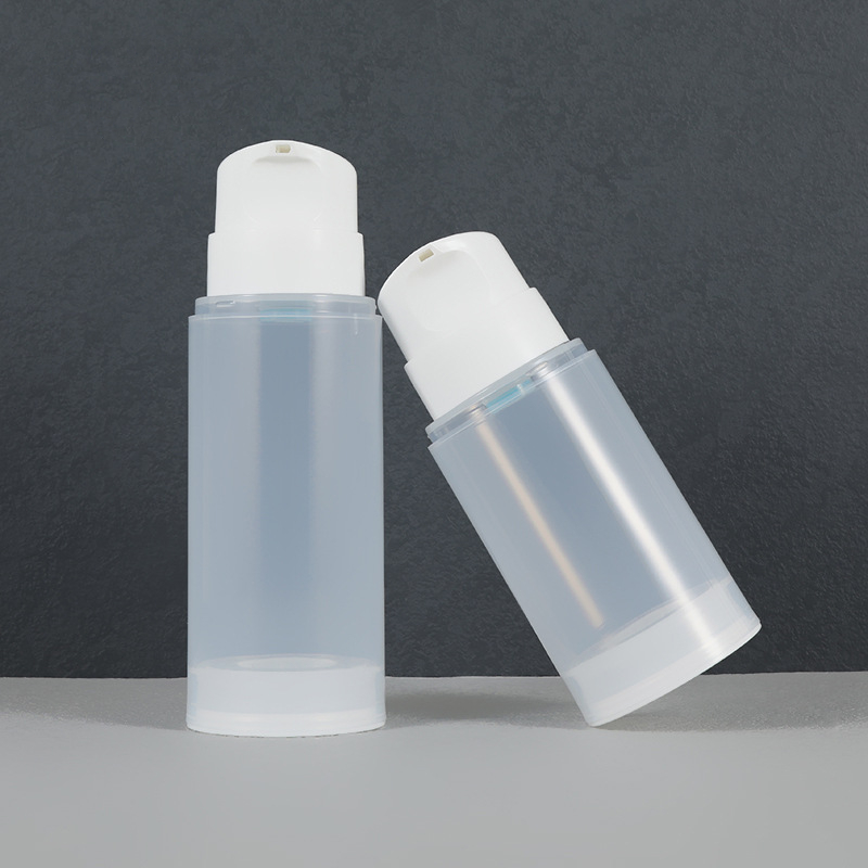 150ml 200ml 250ml Airless emulsion press bottle Full cover pp lotion dispenser bottle Transparent Frosted white vacuum bottle