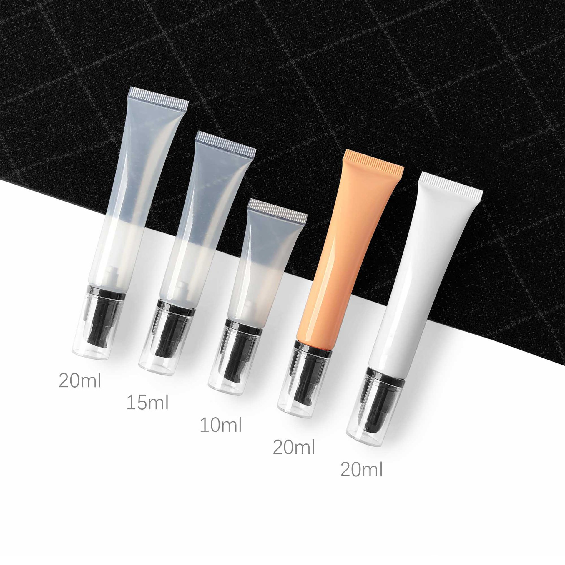 10g 15g  20g 50ml 80ml 100ml Cosmetic Liquid Foundation Bottle White Cream Tube With Pump Airless Eye Cream Gel Serum tube