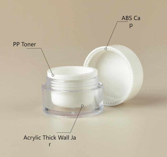 5g 10g 15g Acrylic Face Cream Jar Eye Serum Box Liquid Foundation Bottle Cosmetic packaging box trial sample bottle