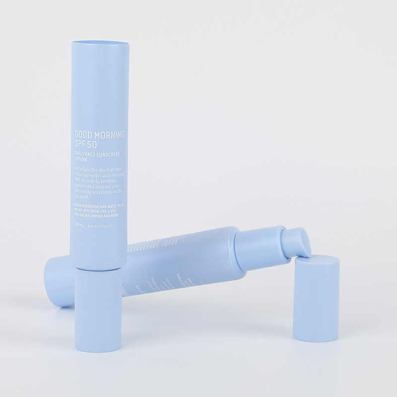 Squeeze Type Pink Blue Plastic Tubes 30g 50g 100g 120g Body Lotion Face Wash Eye Cream For Cosmetic Package With Massage Head