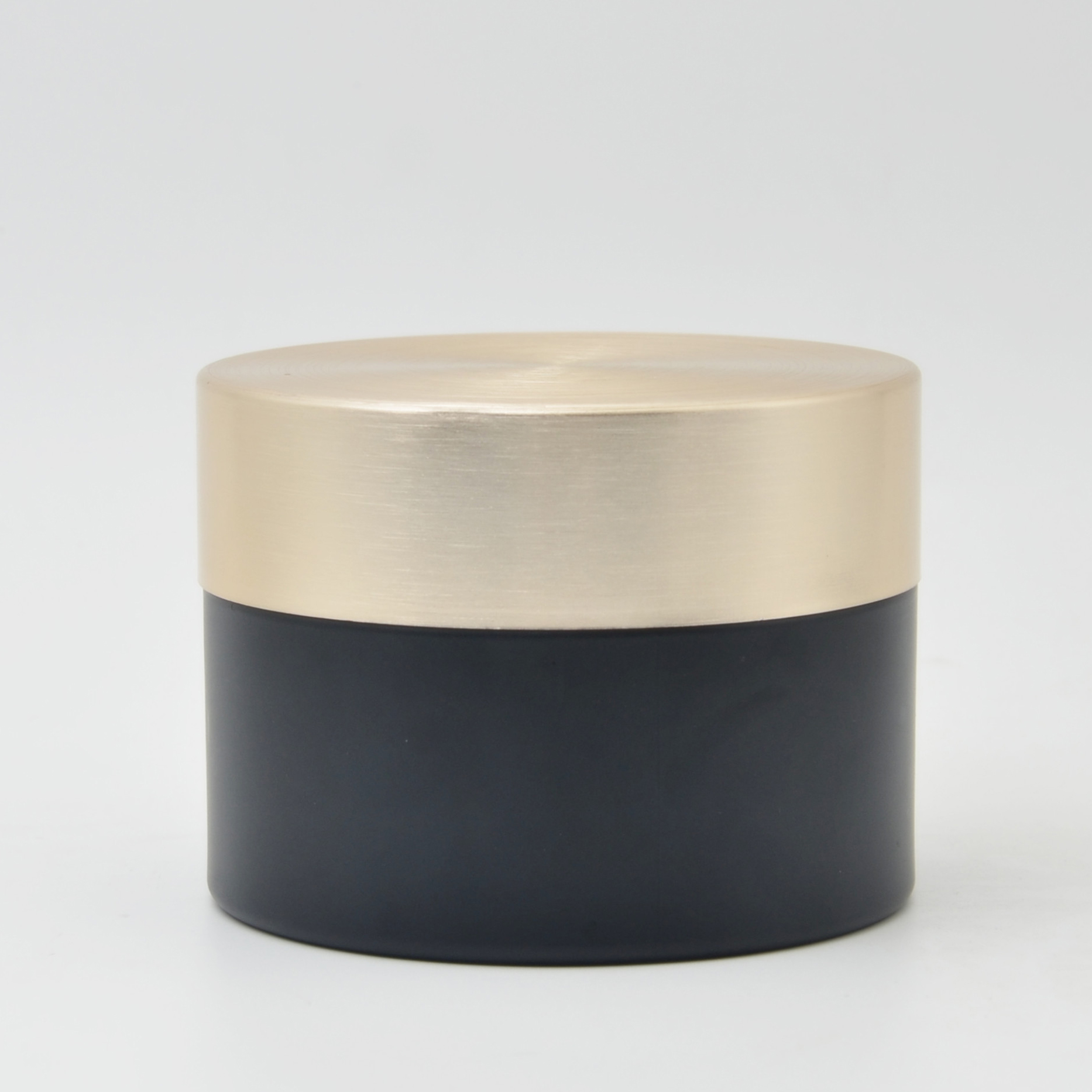 Luxury matte black face cream jar customize logo Cosmetic body lotion Jars packaging With Gold Lids 150ml 200ml 250ml 300ml