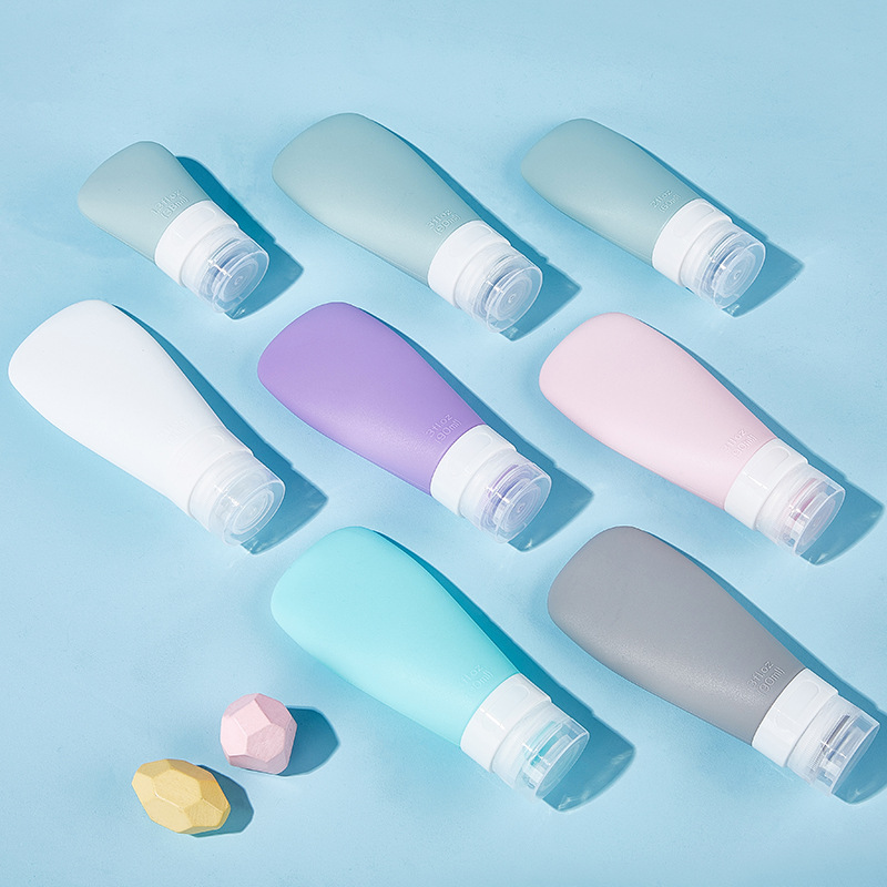 90ml Portable Leakproof Reusable Face Cleanser Silicone Travel Bottle Empty Travel bottle dispenser