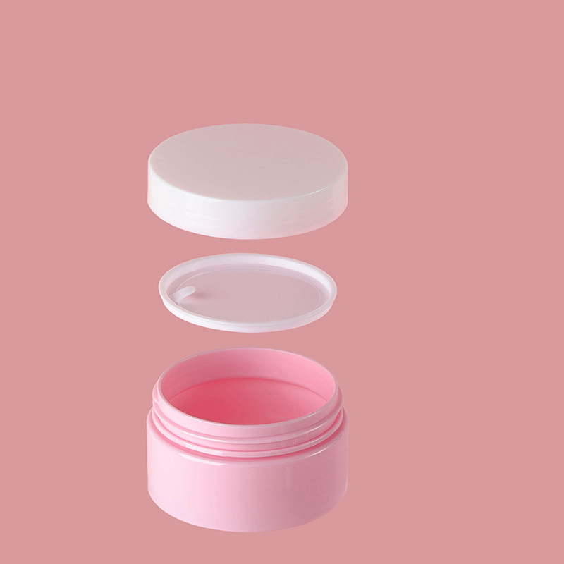 250g Orange Color PP Plastic Jar with Light Green lids 120ml Pink Matte Cosmetic Face Cream Jars for Serum scrub Moisturizer