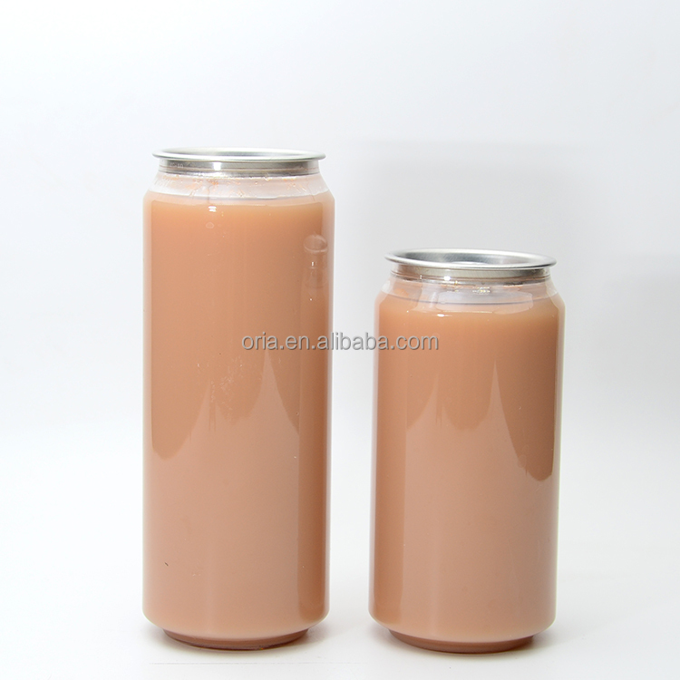 250ml 330ml 500ml PET plastic cans with lid soda pop can for beverages juice bottles coffee beer cold drinks food container