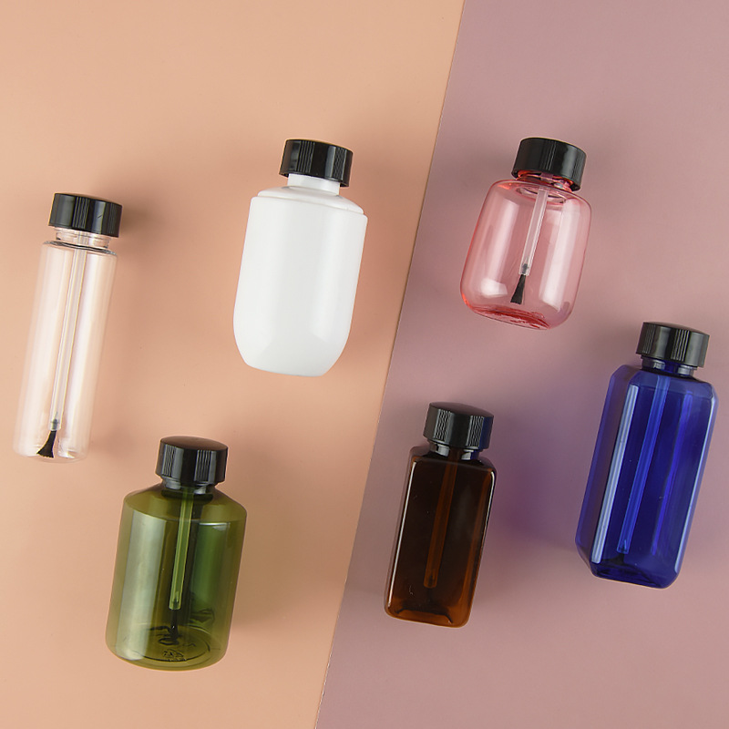 Luxury Nail Polish Bottle with Brush 20ml 15ml 10ml 8ml 5ml Seal Paints Nails Oil Remover Empty UV Gel Nail Glue Bottle with Cap