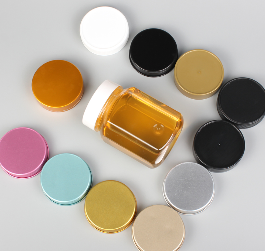 Food Grade PET Container Plastic Jars for Peanut Butter Honey Jams Candy Cookie Screw Top Lid 250ml 500ml honey jar