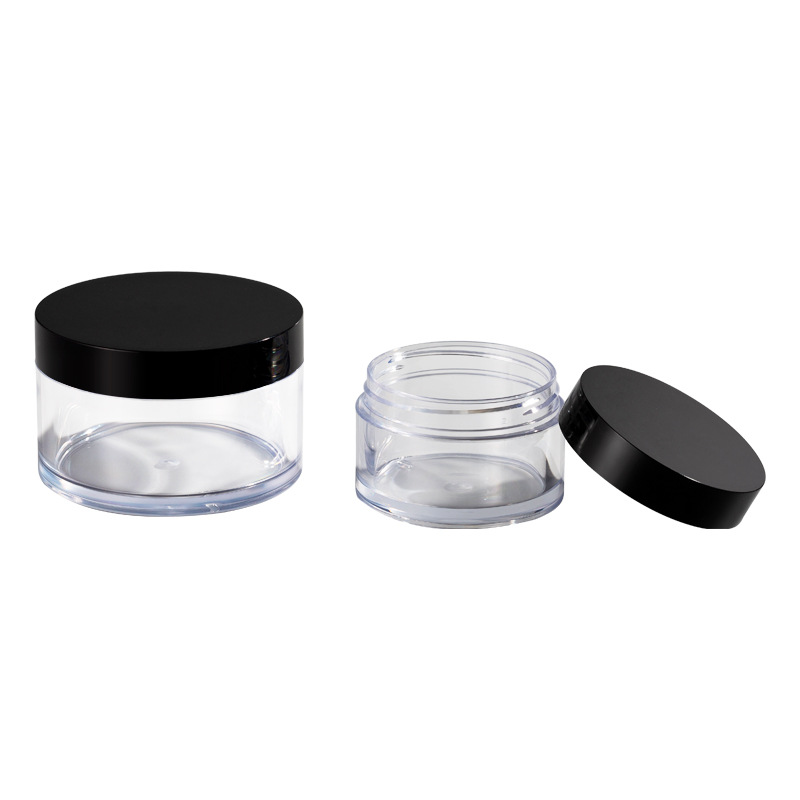 Clear Frosted PET Plastic Thick Wall Jars 15g 20g 30g 50g 100g 150g with gasket masque jar Wide Mouth Eye Cream Jar with Lids