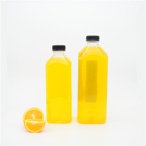 8oz 12oz 16oz 32oz 50oz Square Plastic Juice Bottles Cold Pressed Clear Food Grade PET Bottles with Tamper Evident Safety Caps