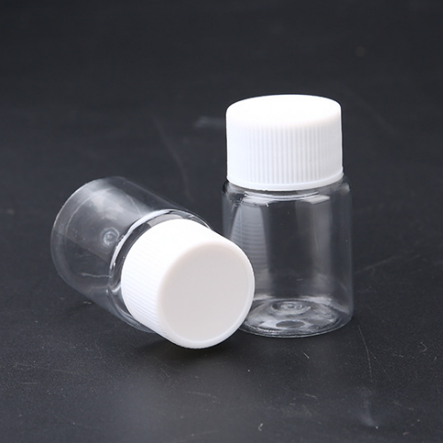 15ml 20ml 30ml transparent plastic bottle with cap packaging PET wide neck finish polyester bottle