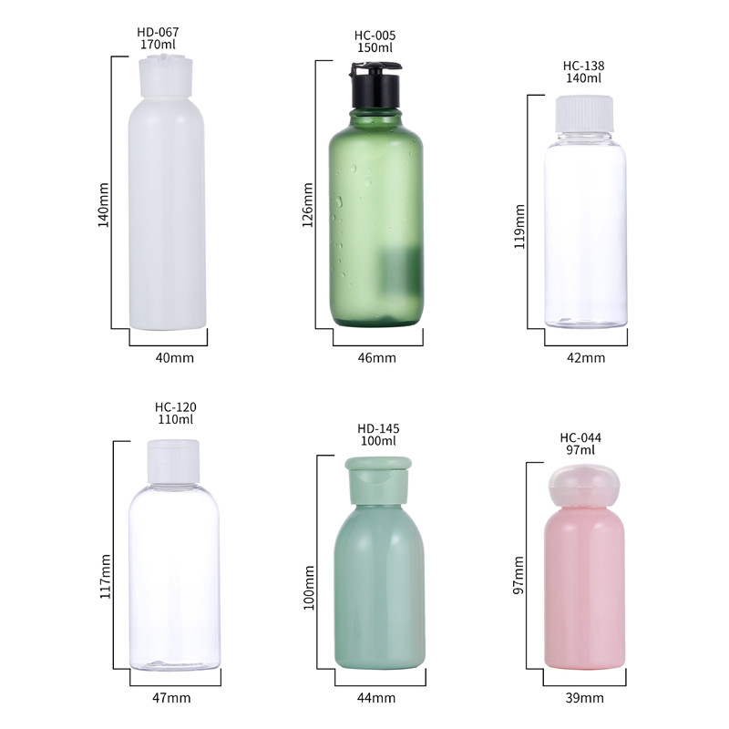 15ml 25ml 30ml 40ml 50ml 1oz Hotel Mini Small Travel Size Bottles for Shampoo Conditioner Lotion Packaging Container Dispenser