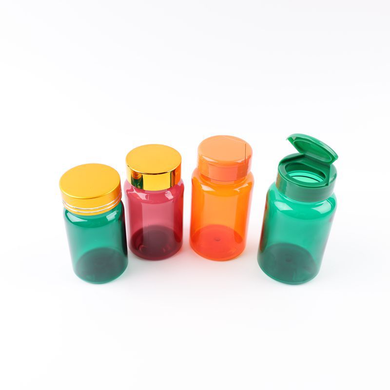 250cc plastic bottle for DHA algae oil gummies Children's vitamin candy jars transparent health care bottles with safety cap