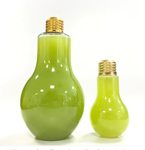 Factory Sales Popular 200 300 400ml 500ml 600ml Pet Plastic Lamp Light Bulb Bottle For Juice