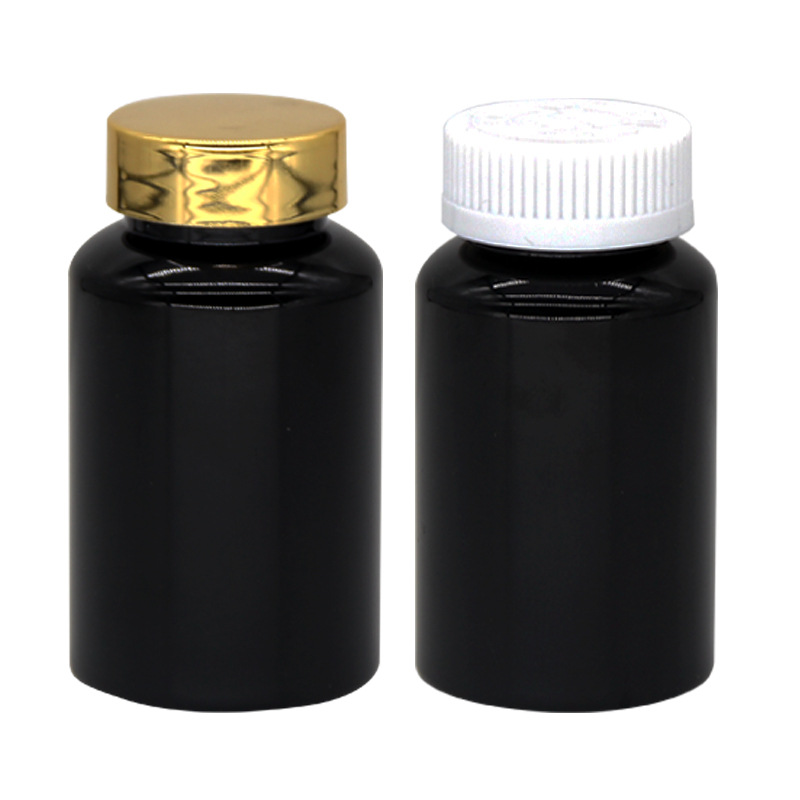 60ml 80ml 120ml 150ml 200ml 250ml black empty plastic medicine bottle pet jar 60cc 80cc 120cc 150cc 200cc 250cc capsule bottle