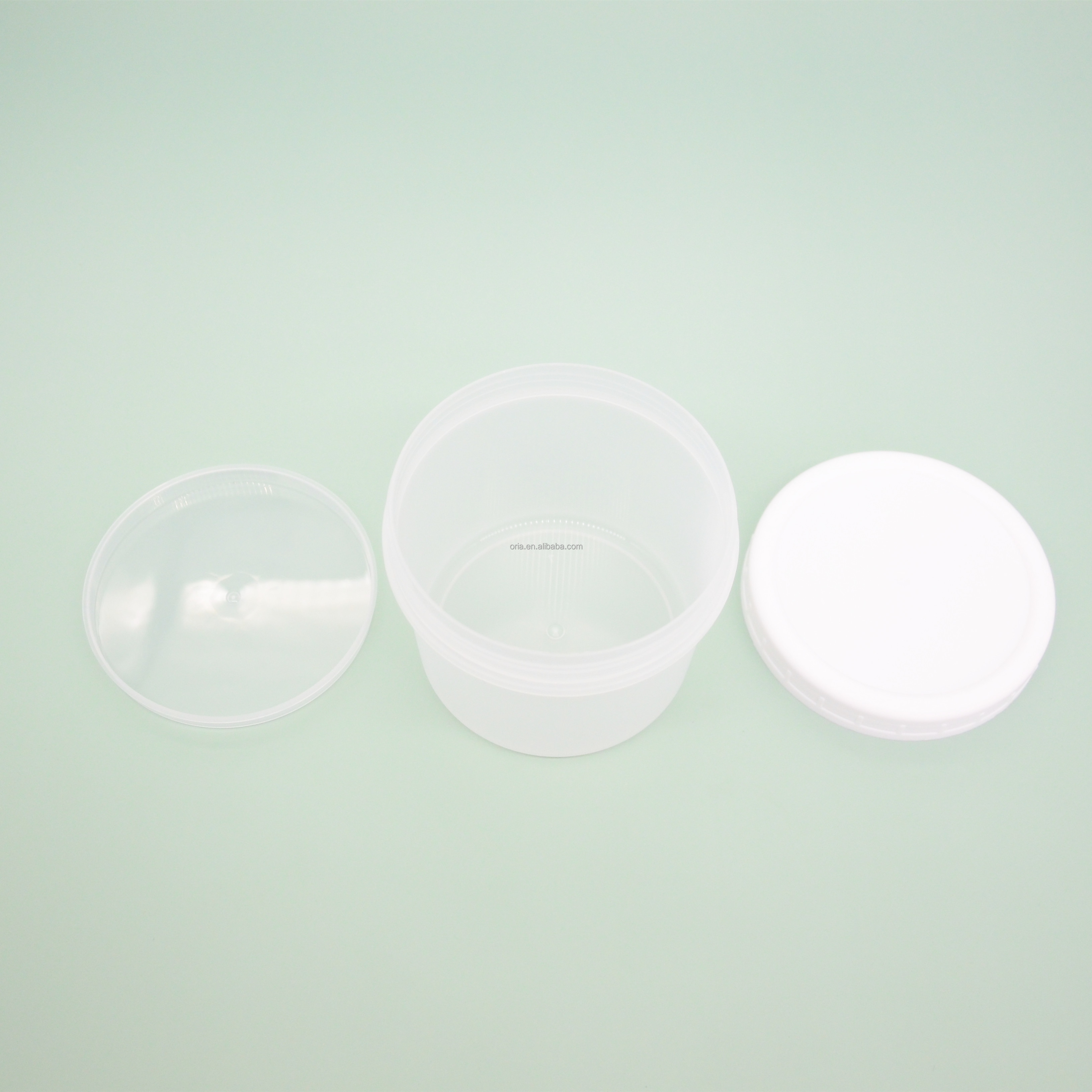 4oz 8oz Luxury Empty OEM Cosmetic Containers Biodegradable Cosmetic Packaging Plastic Cream Jar with gold lid