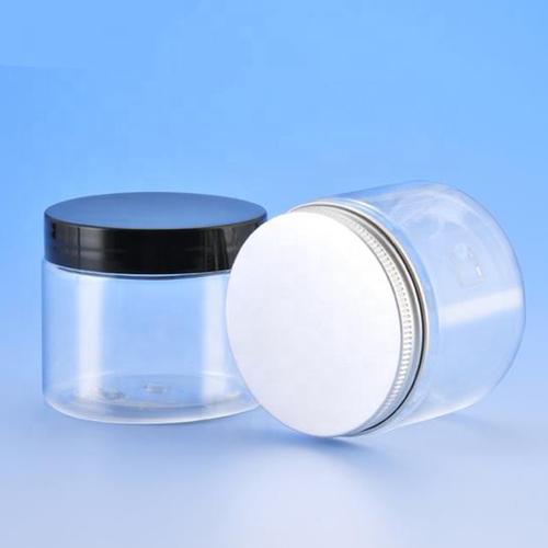 Body Scrub Plastic Jar 200ml Cosmetic Jar with White Plastic Lid for Personal Care Cosmetic Packaging Body Butter Container