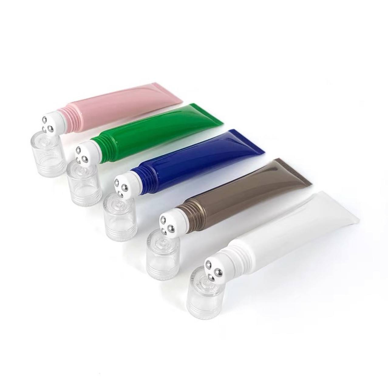 Empty 20ml three ball ball hoses  cosmetic serum squeeze eye cream tube eye massage cream separately packing
