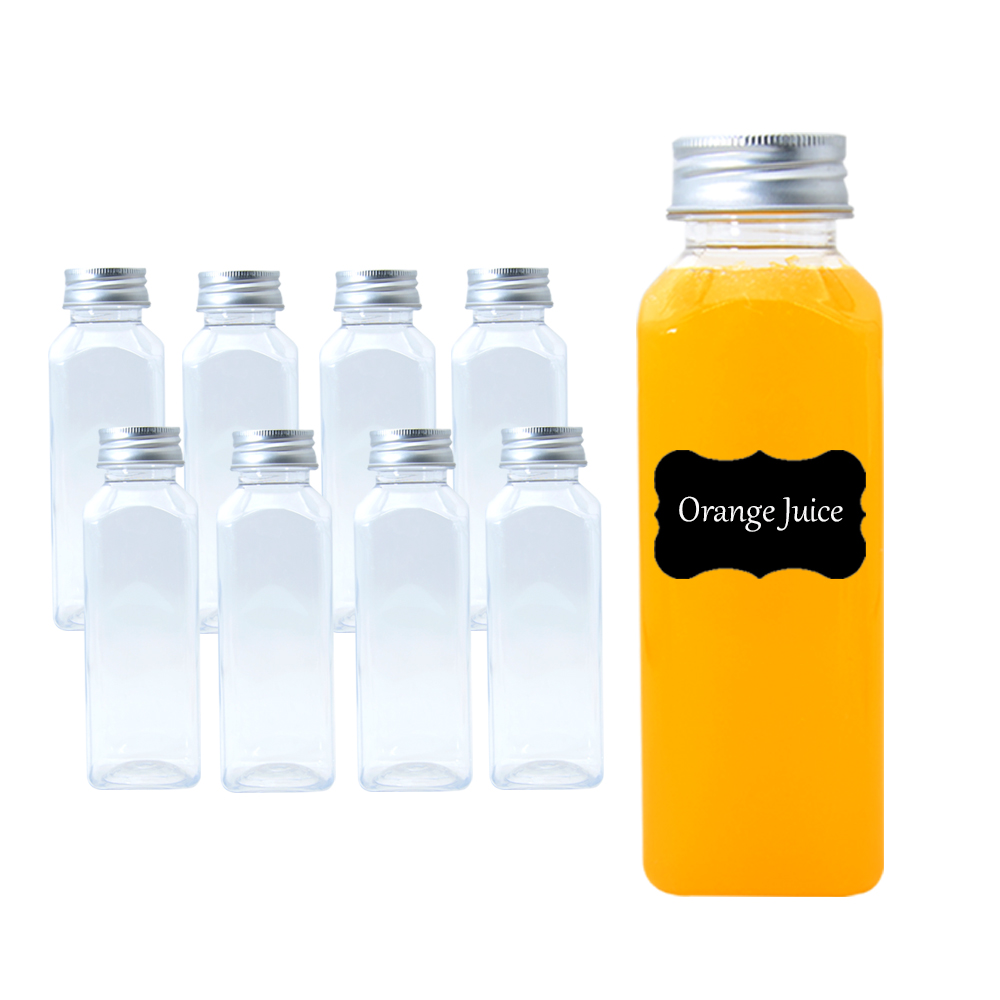 250ml 300ml 350ml 500ml PET Empty Plastic Juice Bottles With Caps 8oz 10oz 12oz 16oz Plastic Juice Bottles For Juice Business