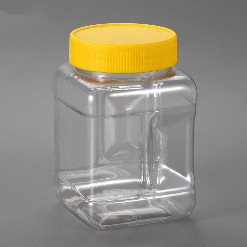 32 oz Clear Plastic Storage Containers Jars with Lids Easy Grip Handles for Pasta Cereals Nuts Powders Jerky Bulk Spices