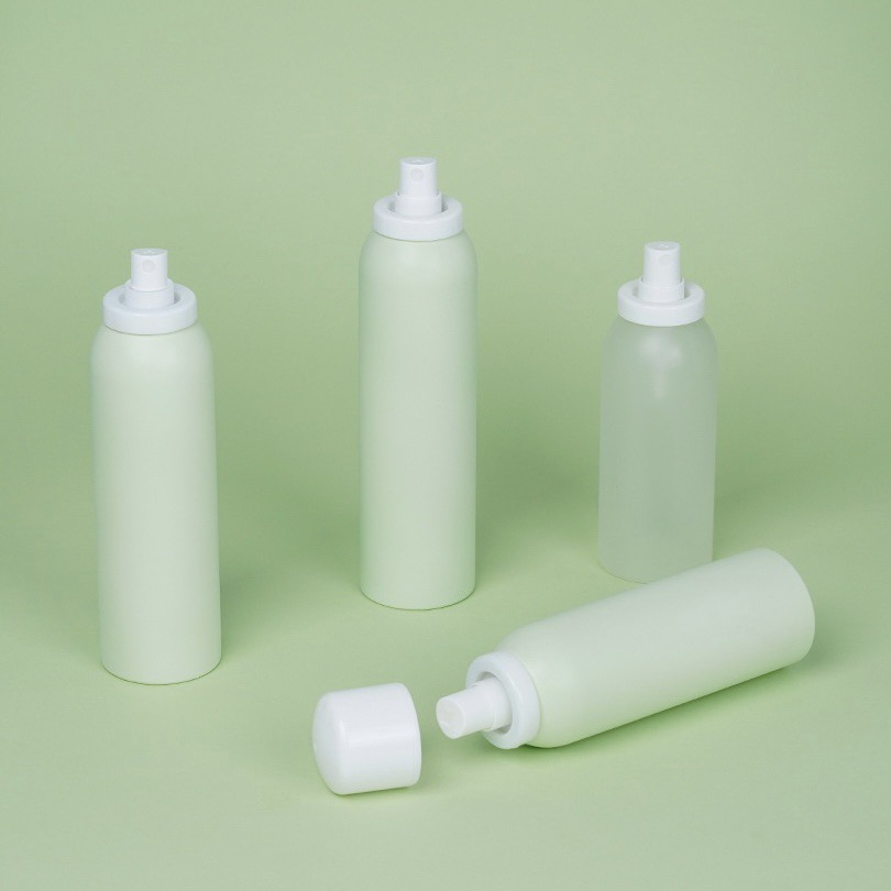 Customize 120ml 150ml 180ml  Sunscreen Round Shoulder Plastic Cosmetic Toner Snap On Spray Sub-bottling Bottle