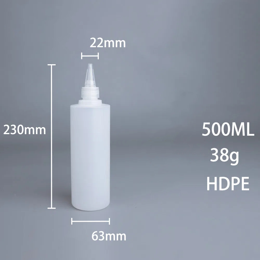8oz 250ml 16oz 500ml 32oz 1000ml 1l HDPE Chemical Liquid Oil Sauce Squeeze Bottle With Cap