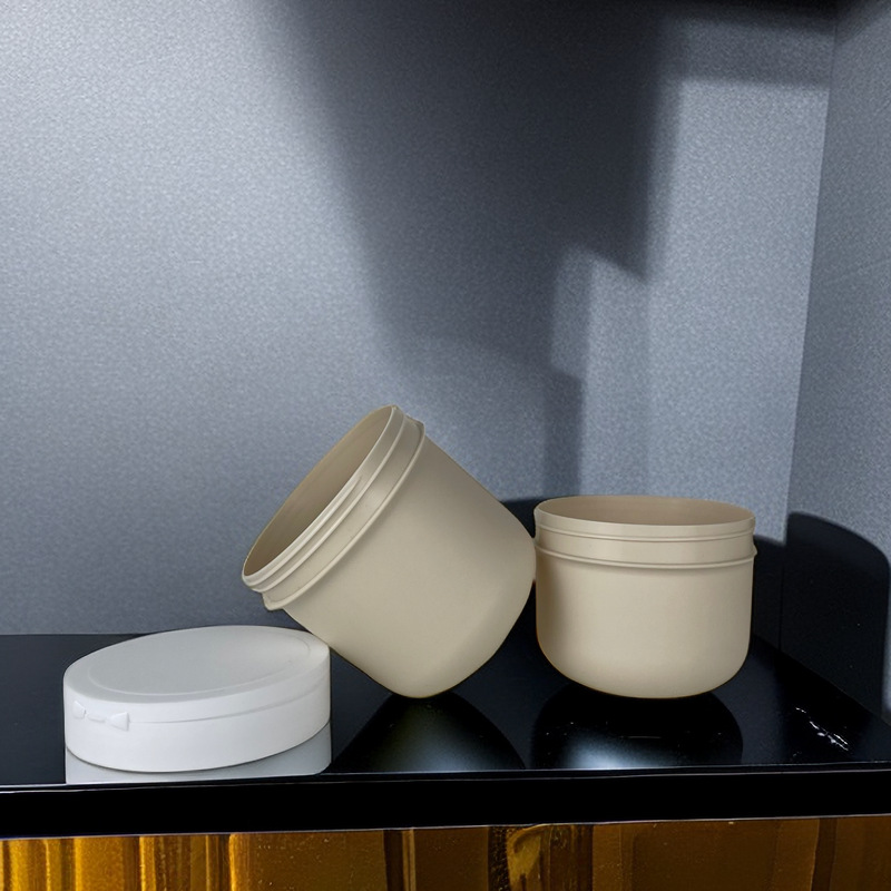 300g 400g Clamshell Scrub Jars plastic body scrub container PET hair cream jar with flip top cap