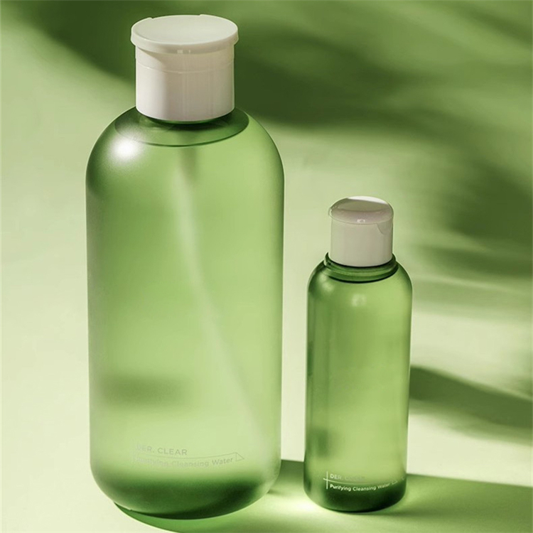 200ml 300ml Custom Round Skincare Cosmetic Packaging Containers Plastic Shampoo Bottles with Flip Cap Lotion Pump